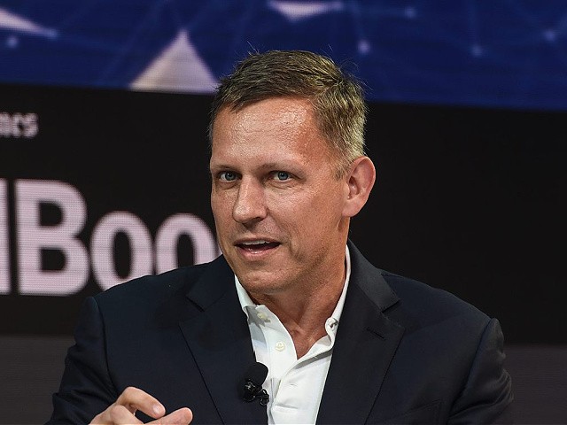 NEW YORK, NY - NOVEMBER 01: Peter Thiel, Partner, Founders Fund, speaks at the New York Times DealBook conference on November 1, 2018 in New York City. (Photo by Stephanie Keith/Getty Images)