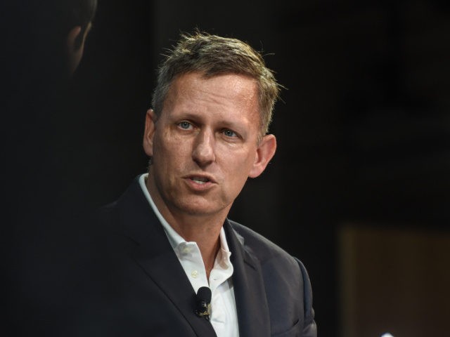 Peter Thiel, Partner, Founders Fund, speaks at the New York Times DealBook conference on N