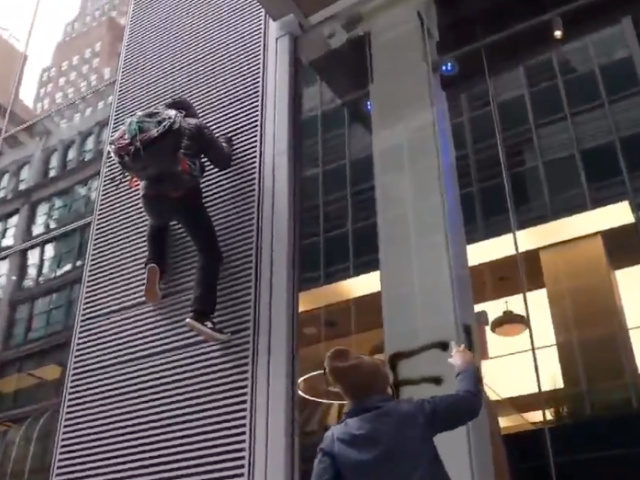 Protester Scales Building in Manhattan