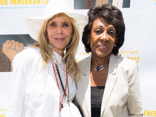LOS ANGELES, CA - JUNE 30: Rosanna Arquette and Maxine Waters attend 'Families Belong