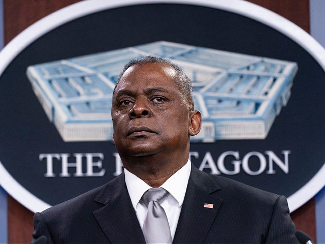 FILE - Secretary of Defense Lloyd Austin listens to a question as he speaks during a media briefing at the Pentagon in Washington, in this Friday, Feb. 19, 2021, file photo. U.S. Defense Secretary Lloyd Austin met Sunday, April 11, 2021, in Tel Aviv with his Israeli counterpart and reinforced …