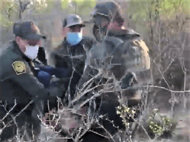 Laredo Sector Border Patrol agents rescue a woman who collapsed on a ranch near the border in Texas. (U.S. Border Patrol Video Screenshot)