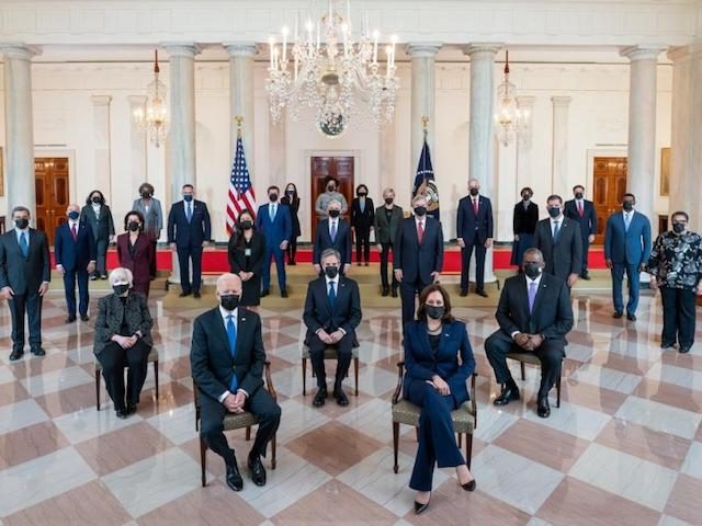 President Joe Biden and his cabinet
