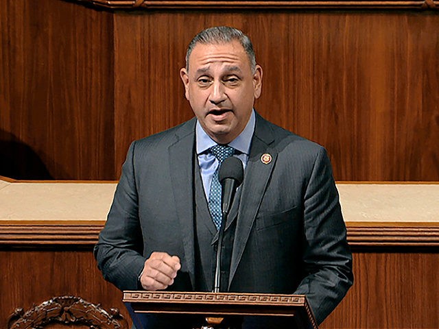 FILE - In this Dec. 18, 2019, file photo, Rep. Gil Cisneros, D-Calif., speaks as the House