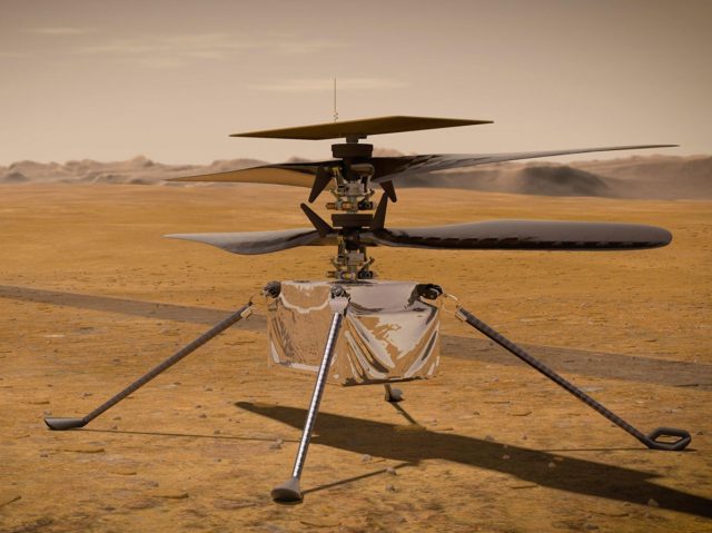 UNSPECIFIED: In this concept illustration provided by NASA, NASA's Ingenuity Mars Helicopt