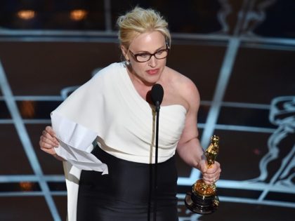 HOLLYAWOOD, CA - FEBRUARY 22: Actress Patricia Arquette accepts the award for Best Actress in a Supporting Role for "Boyhood" onstage during the 87th Annual Academy Awards at Dolby Theatre on February 22, 2015 in Hollywood, California. (Photo by Kevin Winter/Getty Images)
