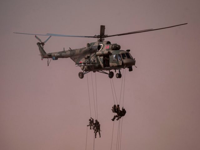 Russian servicemen take part in military exercises at the Kapustin Yar range in Astrakhan
