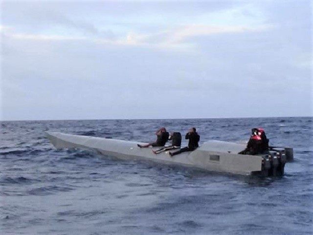 CBP AMO and U.S. Coast Guard interdict a semi-submersible vessel loaded with 2,500 pounds