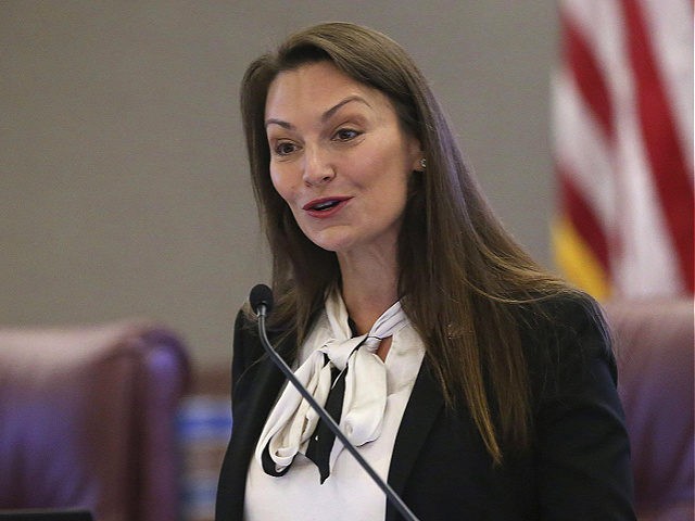 FILE - In this Oct. 29, 2019 photo, Agriculture commissioner Nikki Fried speaks in Tallahassee, Fla. While Florida's three independently elected Cabinet members can't sponsor or vote on bills, they hold important leadership roles in state government and each is working with lawmakers to pass legislation. Among Fried's priorities is …