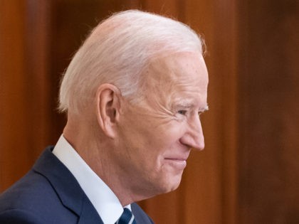 President Joe Biden participates in his first official press conference Thursday, March 25