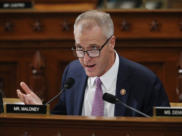 Rep. Sean Patrick Maloney, D-N.Y., questions Ambassador Kurt Volker, former special envoy to Ukraine, and Tim Morrison, a former official at the National Security Council, as they testify before the House Intelligence Committee on Capitol Hill in Washington, Tuesday, Nov. 19, 2019, during a public impeachment hearing of President Donald …