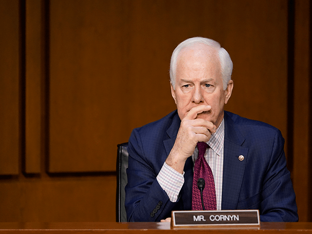 Sen. John Cornyn, R-Texas, attends a Senate Judiciary Committee meeting on Capitol Hill in Washington, Monday, March 1, 2021. The Senate Judiciary Committee voted Monday to advance the nomination of Merrick Garland, President Joe Biden's nominee for attorney general. (AP Photo/Susan Walsh)