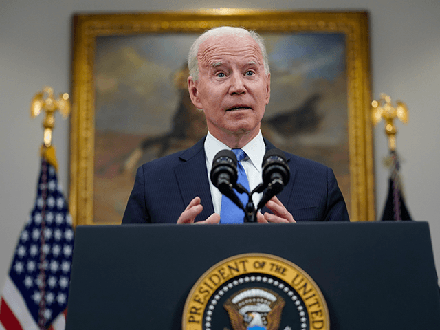 President Joe Biden delivers remarks about the Colonial Pipeline hack, in the Roosevelt Room of the White House, Thursday, May 13, 2021, in Washington. (AP Photo/Evan Vucci)