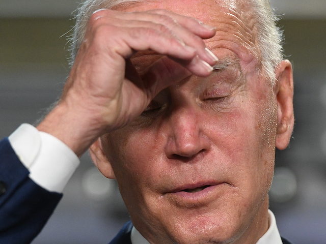 US President Joe Biden speaks on the American Jobs Plan, following a tour of Tidewater Community College in Norfolk, Virginia on May 3, 2021. (MANDEL NGAN/AFP via Getty Images)