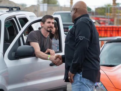 Veteran getting his car keys.