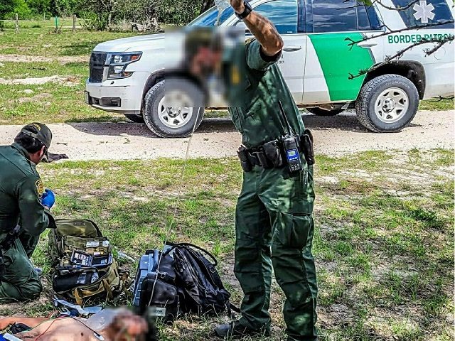 Kingsville Station Border Patrol agents rescue a migrant suffering from heatstroke in May