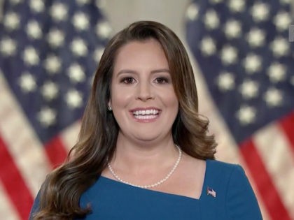CHARLOTTE, NC - AUGUST 26: (EDITORIAL USE ONLY) In this screenshot from the RNC’s livestream of the 2020 Republican National Convention, U.S. Rep. Elise Stefanik (R-NY) addresses the virtual convention on August 26, 2020. The convention is being held virtually due to the coronavirus pandemic but will include speeches from …