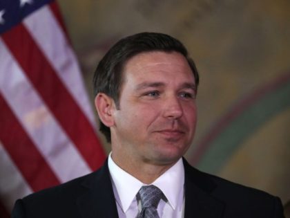 MIAMI, FLORIDA - JANUARY 09: Newly sworn-in Gov. Ron DeSantis attends an event at the Freedom Tower where he named Barbara Lagoa to the Florida Supreme Court on January 09, 2019 in Miami, Florida. Mr. DeSantis was sworn in yesterday as the 46th governor of the state of Florida.(Photo by …