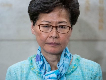 HONG KONG - JULY 02: Carrie Lam, Hong Kong's chief executive, speaks during a news conference on July 2, 2019 in Hong Kong, China. Lam condemned protesters who occupied and ransacked the city's legislative chamber on Monday in an escalation of demonstrations against the China-appointed government, promoting police to fire …