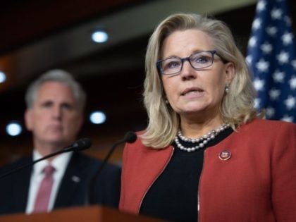 US Representative Liz Cheney, Republican of Wyoming, speaks during a press conference on Capitol Hill in Washington, DC, October 22, 2019. (Photo by SAUL LOEB / AFP) (Photo by SAUL LOEB/AFP via Getty Images)