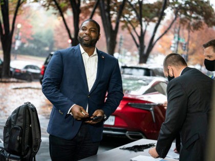 WASHINGTON, DC - NOVEMBER 12: Rep.-elect Byron Donalds (R-FL) arrives to the Hyatt Regency hotel on Capitol Hill on November 12, 2020 in Washington, DC. Orientation begins for the newly-elected members today and will run through Nov. 21. (Photo by Sarah Silbiger/Getty Images)