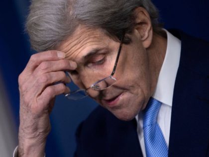 US envoy for climate John Kerry speaks during a press briefing at the White House on April