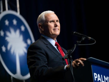 COLUMBIA, SC - APRIL 29: Former Vice President Mike Pence speaks to a crowd during an event sponsored by the Palmetto Family organization on April 29, 2021 in Columbia, South Carolina. The address was his first since the end of his vice presidency. (Photo by Sean Rayford/Getty Images)