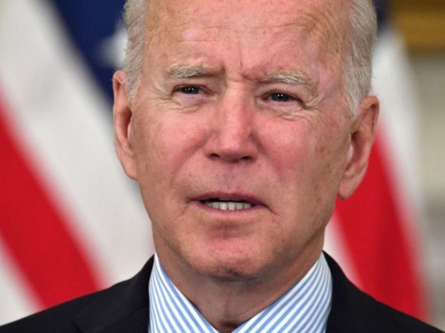 US-politics-BIDEN-health-virus US President Joe Biden speaks about the Covid-19 response and the vaccination program in the State Dining Room of the White House on May 4, 2021. (Photo by Nicholas Kamm / AFP) (Photo by NICHOLAS KAMM/AFP via Getty Images)