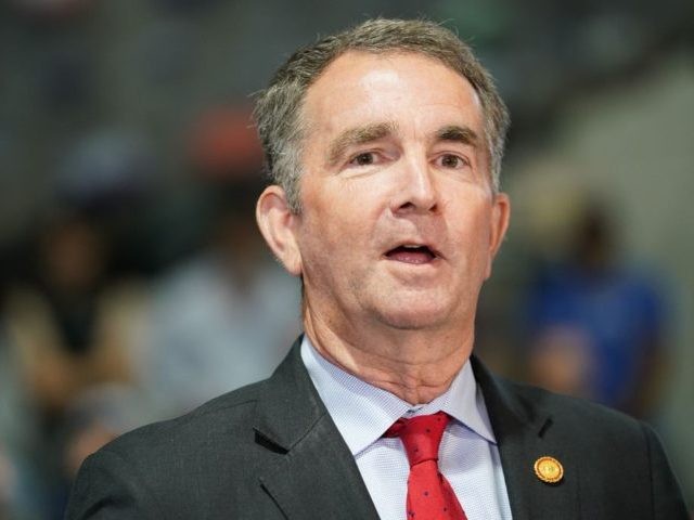 Virginia Governor Ralph Northam speaks about the progress in the fight against Covid-19, at the Sportrock Climbing Centers in Alexandria, Virginia on May 28, 2021. (Photo by MANDEL NGAN / AFP) (Photo by MANDEL NGAN/AFP via Getty Images)