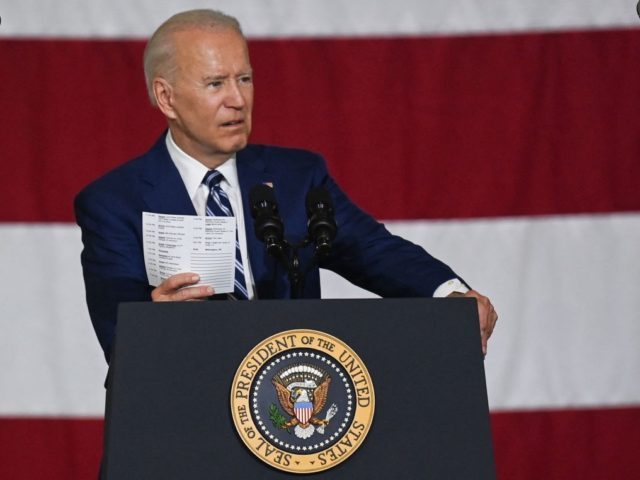 US President Joe Biden speaks to service members at Joint Base Langley-Eustis on May 28, 2