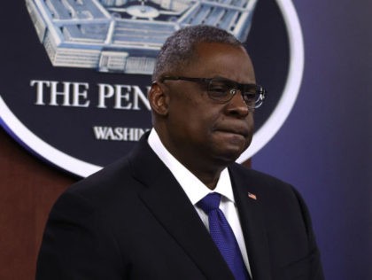 ARLINGTON, VIRGINIA - MAY 06: U.S. Secretary of Defense Lloyd Austin participates in a news briefing at the Pentagon May 6, 2021 in Arlington, Virginia. Secretary Austin and Chairman of the Joint Chiefs of Staff General. Mark Milley held the briefing to answer questions from members of the media. (Photo …