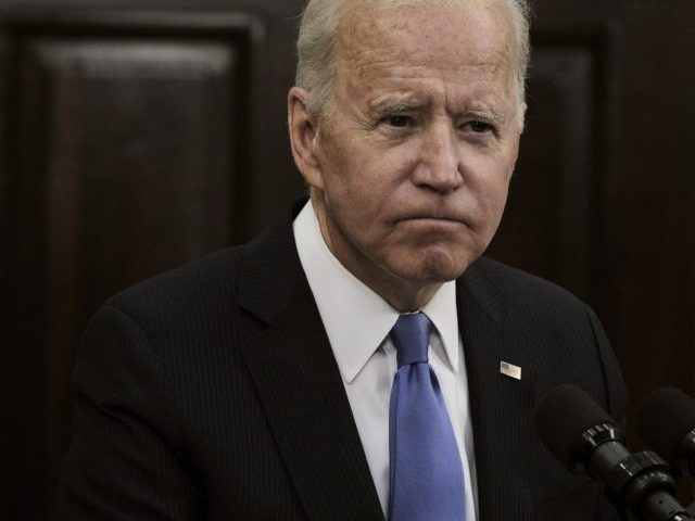 WASHINGTON, DC - MAY 13: U.S. President Joe Biden delivers remarks on the Colonial Pipeline incident in the Roosevelt Room of the White House May 13, 2021 in Washington, DC. President Biden said his administration doesn’t believe the Russian government was behind the pipeline attack and the fuel shortages should …