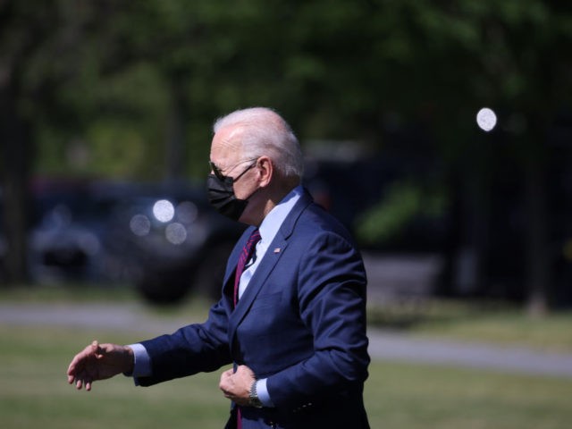 WASHINGTON, DC - MAY 18: U.S. President Joe Biden walks towards Marine One for a departure
