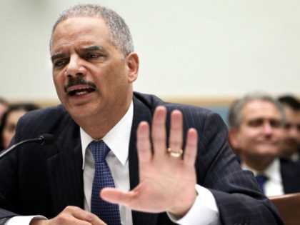 WASHINGTON, DC - MAY 15: U.S. Attorney General Eric Holder testifies during a hearing before the House Judiciary Committee on oversight of the U.S. Department of Justice May 15, 2013 on Capitol Hill in Washington, DC. Holder faced questions on reports of the subpoena of two months worth of Associated …