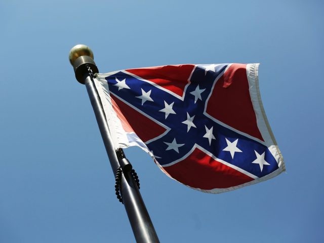 COLUMBIA, SC - JUNE 23: The Confederate flag is seen flying on the Capitol grounds a day a