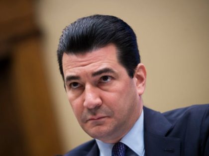 WASHINGTON, DC - OCTOBER 25: Dr. Scott Gottlieb, commissioner of the Food and Drug Administration (FDA), testifies during a House Energy and Commerce Committee hearing concerning federal efforts to combat the opioid crisis, October 25, 2017 in Washington, DC. Lawmakers on the committee threatened to subpoena information from the Drug …