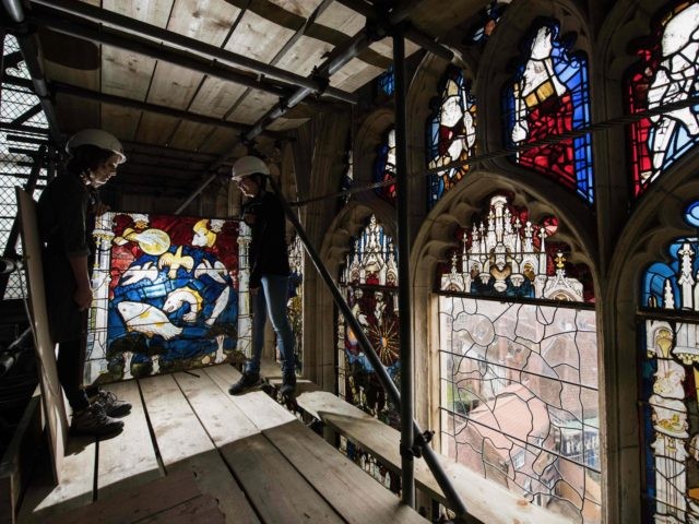 All 311 panels of the window, which is the country's largest single expanse of medieval st