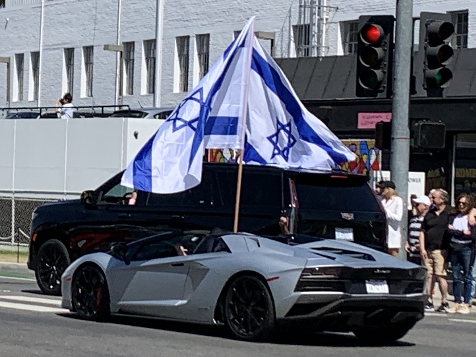 Lamborghini at Pro-Israel Rally (Joel Pollak)