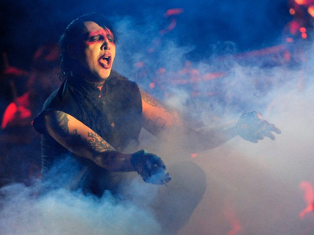Marilyn Manson performs at the Sunset Strip Music Festival on Saturday, Aug. 18, 2012, in