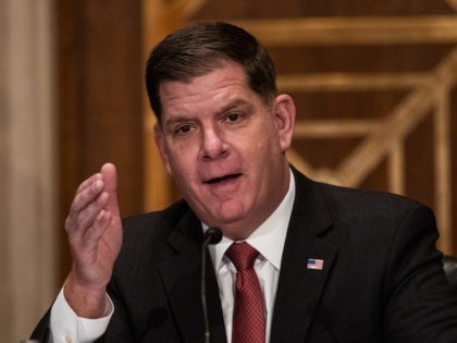 jobs Labor secretary nominee Marty Walsh testifies at his confirmation hearing before the Senate Health, Education, Labor, and Pensions Committee in the Dirksen Senate Office Building on Capitol Hill February 4, 2021 in Washington, DC. Walsh was previously the mayor of Boston. (Graeme Jennings-Pool/Getty Images)