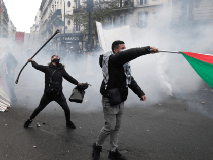 PICS: French Riot Police Fire Tear Gas, Use Water Cannons During Violent Anti-Israel Protests in Paris