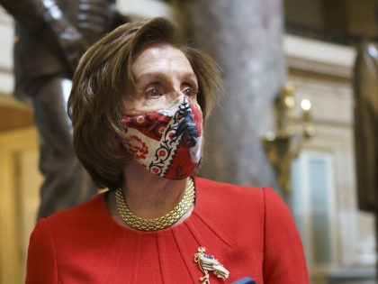 House Speaker Nancy Pelosi, D-Calif., walks to her office after meeting with the family of George Floyd, at the Capitol in Washington,Tuesday, May 25, 2021. (AP Photo/J. Scott Applewhite)