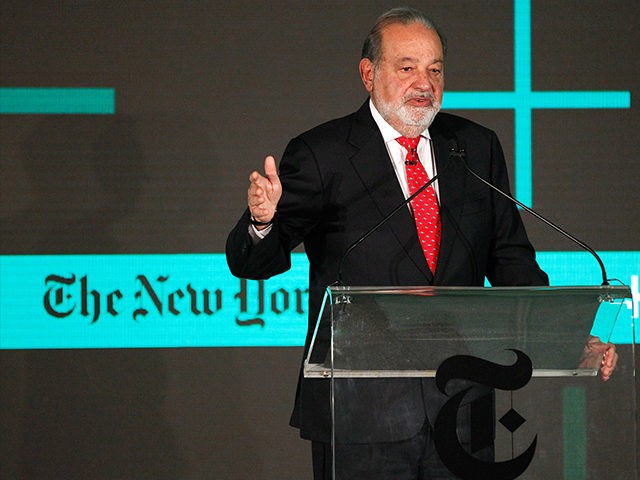 HALF MOON BAY, CA - FEBRUARY 29: Carlos Slim Helu, Chairman of Grupo Carso, speaks onstage at The New York Times New Work Summit on February 29, 2016 in Half Moon Bay, California. (Photo by Kimberly White/Getty Images for New York Times)