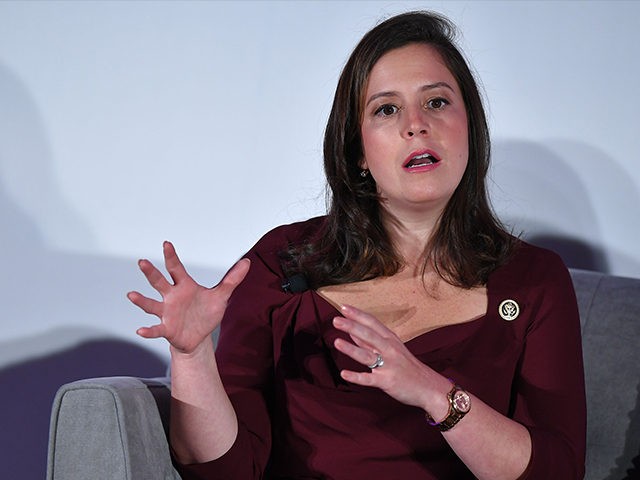 Rep. Elise Stefanik (R-NY)speaks during the 6th Annual Women Rule Summit at a hotel in Washington, DC on December 11, 2018. (Photo by MANDEL NGAN / AFP) (Photo credit should read MANDEL NGAN/AFP via Getty Images)