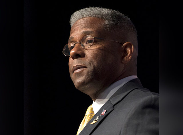 Allen West, LTC (Ret.) and Former Member of Congress, speaks during Faith and Freedom Coal