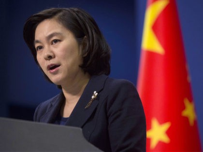 FILE - In this Wednesday, Jan. 6, 2016, file photo, Chinese Foreign Ministry spokeswoman Hua Chunying speaks during a briefing at the Chinese Foreign Ministry in Beijing, China. Taiwan has condemned the African island nation of Sao Tome and Principe’s “abrupt” move to break their diplomatic ties, while rival China …