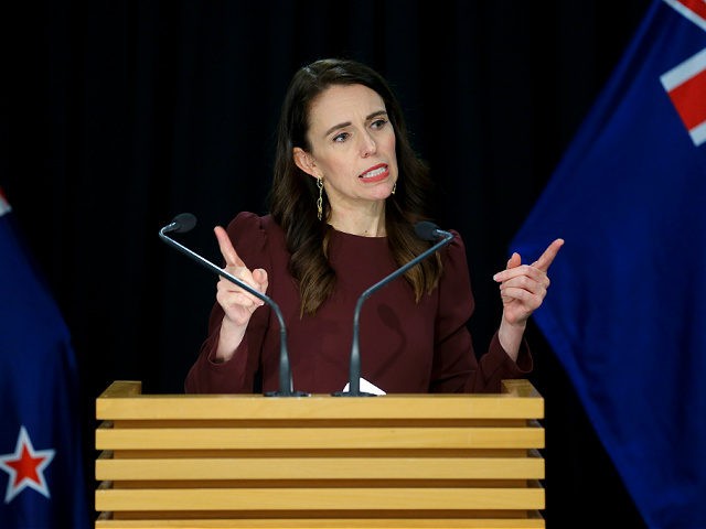 WELLINGTON, NEW ZEALAND - MAY 20: Prime Minister Jacinda Ardern speaks to media during budget day 2021 at Parliament on May 20, 2021 in Wellington, New Zealand. Budget 2021 is the third budget handed down by Finance Minister Grant Robertson, with a focus on economy, housing affordability, climate change and …