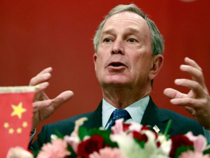 New York City Mayor Michael Bloomberg delivers a speech at Fudan University in Shanghai, China, Wednesday Dec. 12, 2007. (AP Photo/Eugene Hoshiko)