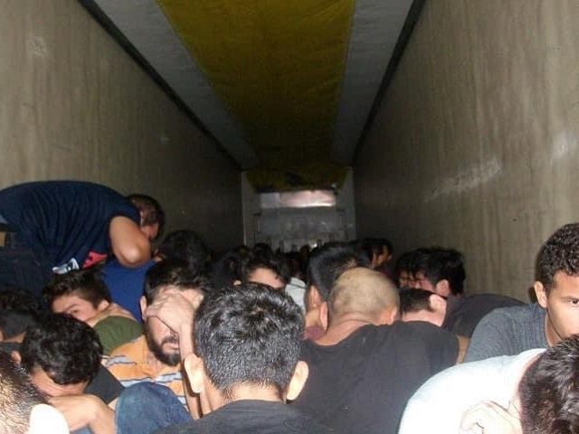 Border Patrol finds migrants locked in trailer after pursuit from interior checkpoint. (Photo: U.S. Border Patrol/Laredo Sector)