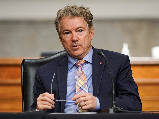 Sen. Rand Paul, R-Ky., speaks during a Senate Committee on Homeland Security and Governmental Affairs and Senate Committee on Rules and Administration joint hearing Wednesday, March 3, 2021, examining the January 6, attack on the U.S. Capitol in Washington. (Greg Nash/Pool via AP)
